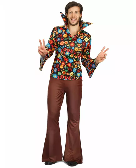 Déguisement hippie homme, Taille: Medium