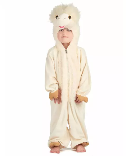 Déguisement lama peluche luxe enfant, Taille: 3–4 ans (98–104cm)