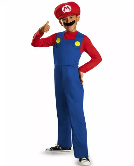 Déguisement Mario™ combinaison Enfant, Taille: 5–6 ans (109–126 cm)