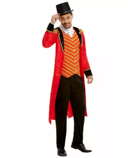Déguisement Monsieur Loyal rouge homme, Taille: X-Large