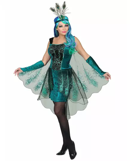 Déguisement paon majestueux femme, Taille: Small