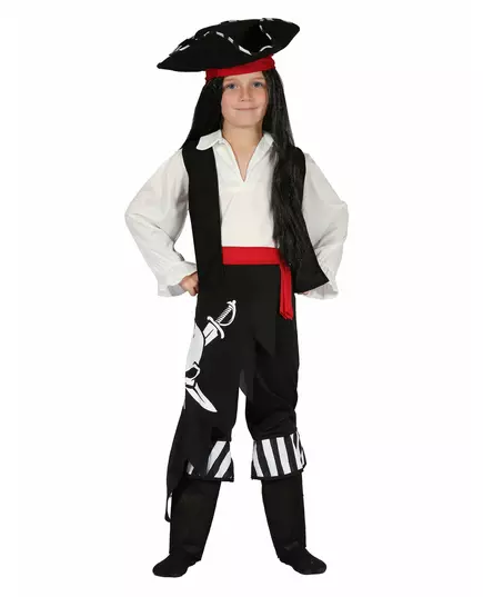 Déguisement pirate ceinture rouge garçon, Taille: 4–6 ans (110–120 cm)