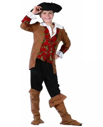 Déguisement pirate garçon marron et noir, Taille: 4–6 ans(110–120 cm)