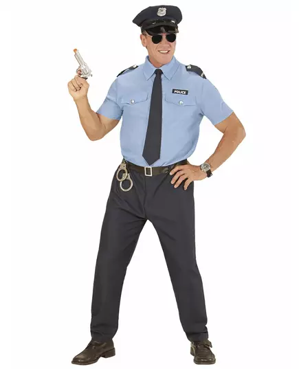 Blauw politiekostuum in grote maat voor volwassenen, Maat: XXX-Large