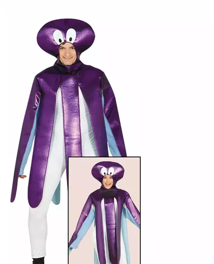 Déguisement poulpe violet adulte