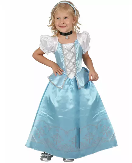 Witte en blauwe sprookjes prinses outfit voor meisjes, Maat: 3–4 jaar (92–104 cm)