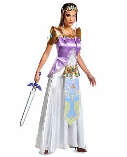 Costume de princesse Zelda de luxe pour femmes, Taille: Medium