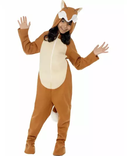 Déguisement combinaison renard enfant, Taille: 4–6 ans (115/128 cm)