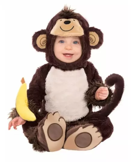 Apen kostuum met banaan voor baby's