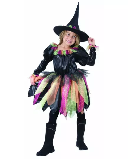 Déguisement sorcière enfant Halloween, Taille: 4–6 ans (110–120 cm)