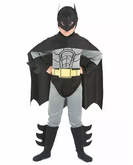 Superhelden vleermuis kostuum voor kinderen, Maat: 4–6 jaar (110–120 cm)