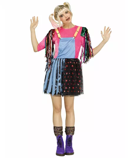 Vrouwenkostuum ondeugende harlekijn, Maat: Medium/Large (42/46)
