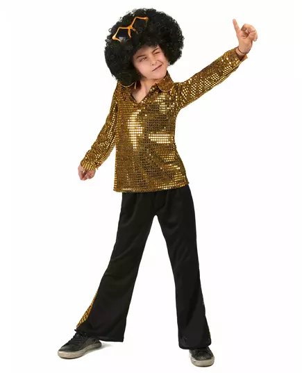 Déguisement Disco Or Sequins Garçon, Taille: 5–6 ans (S)