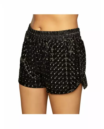 Short sporty noir brillant femme