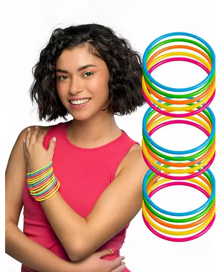 Set van fluo armbandjes voor volwassenen