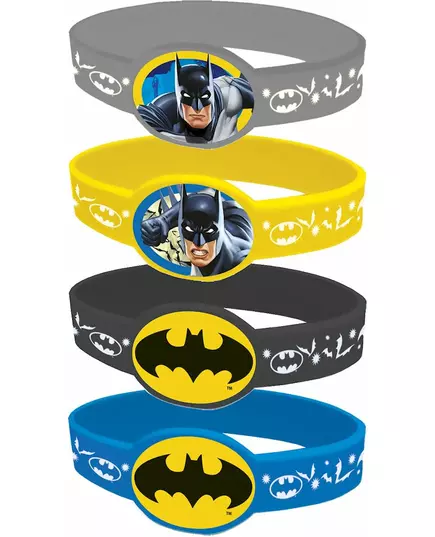4 elastische Batman™ armbanden