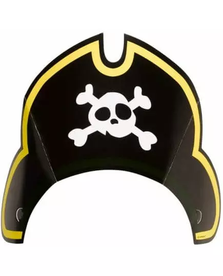 kartonnen Piratenhoeden 8 stuks