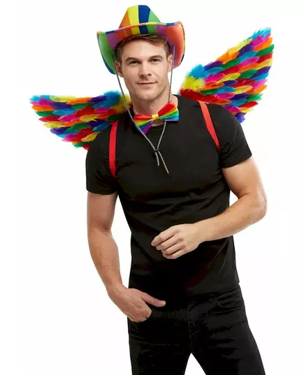 Vleugels met regenboogveren voor volwassenen