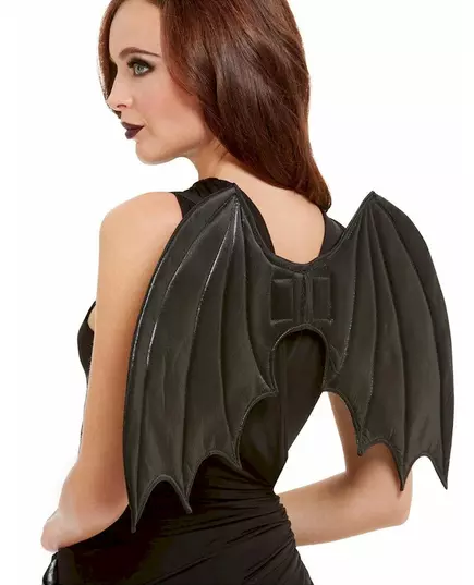 Ailes chauve souris matelassées noires 50 cm adulte