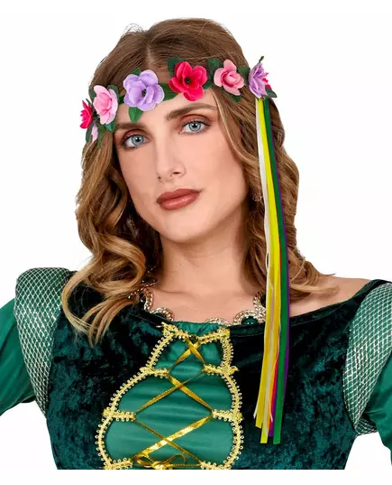 Anneau fleur multicolore pour cheveux pour fée hippie Elfe