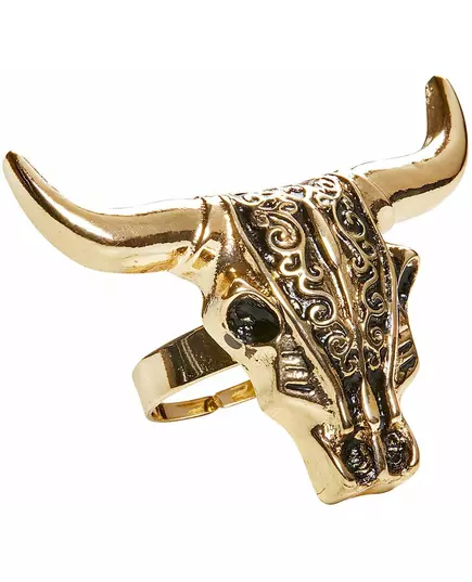 Volwassen gouden buffel schedelring