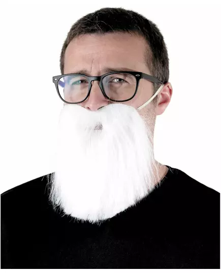Witte hipster baard voor volwassenen