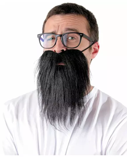 Barbe hipster noire adulte
