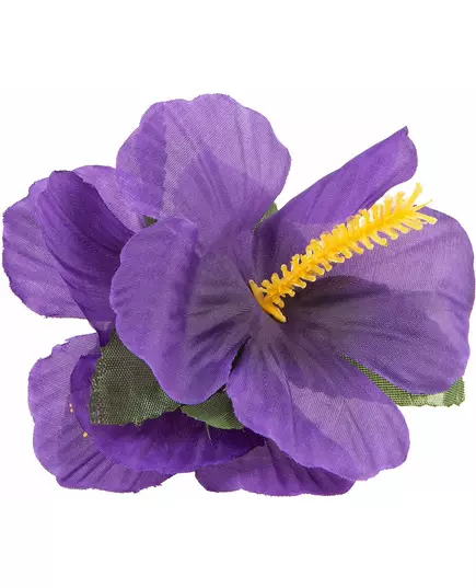 Barrette fleur violette Hawaï