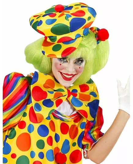 Beret à pois clown adulte
