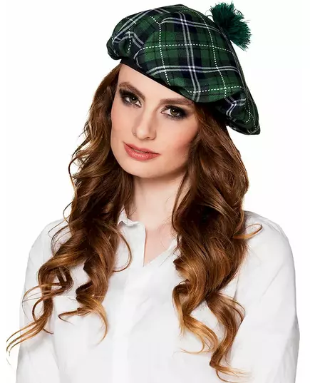 Béret écossais vert adulte