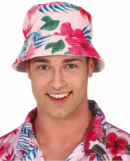 Bob imprimé fleurs et flamants rose Hawaï adulte