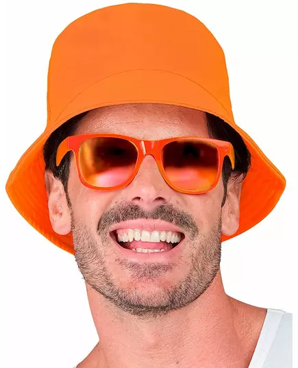 Visserhoedje neon oranje voor volwassenen