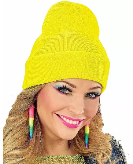 Bonnet jaune fluo adulte