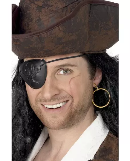 Boucle d'oreille et cache oeil pirate adulte