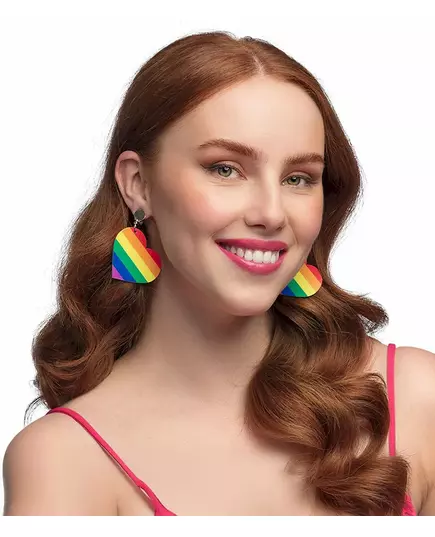 Regenboog hart oorbellen