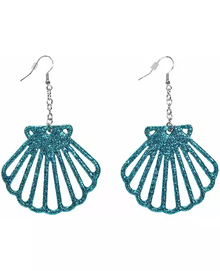 Glitter schelpen oorbellen voor volwassenen