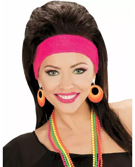 Boucles d'oreilles orange fluo adulte