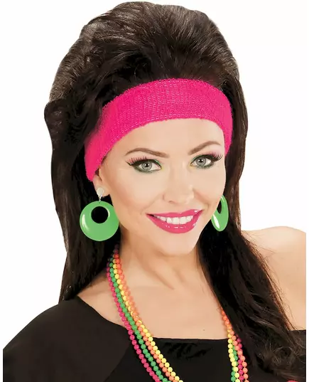 Boucles d'oreilles verte fluo adulte