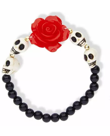 Skeletten en rode roos armband
