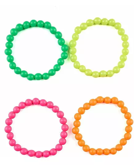 Bracelets lot de 4 multicolores adulte