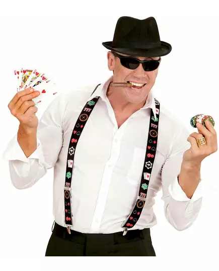 Pokerspeler bretels voor volwassenen