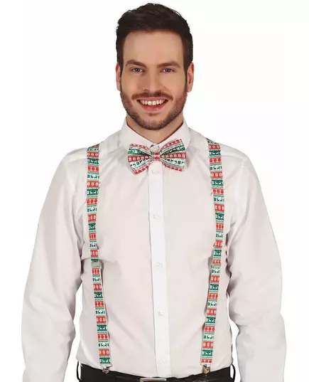 Bretelles motifs de Noël adulte