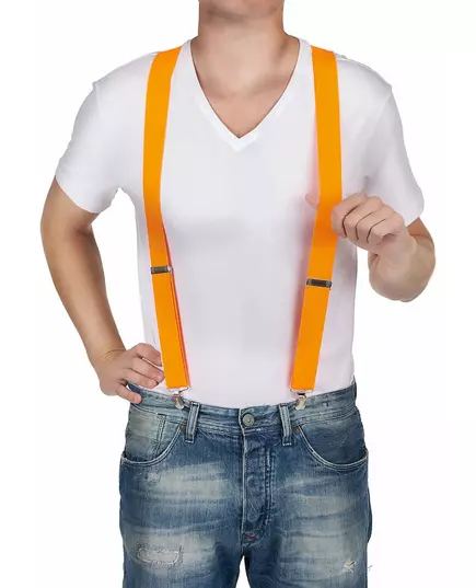 Bretelles orange fluo adulte