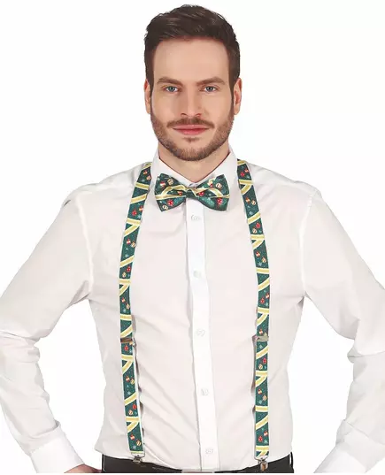 Groene kerstbretels voor volwassenen
