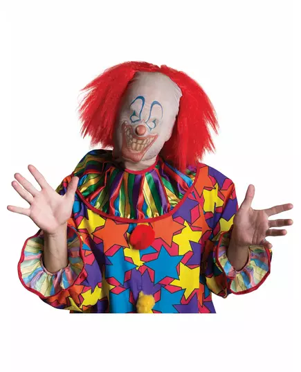 Clownsmasker met pruik voor volwassenen