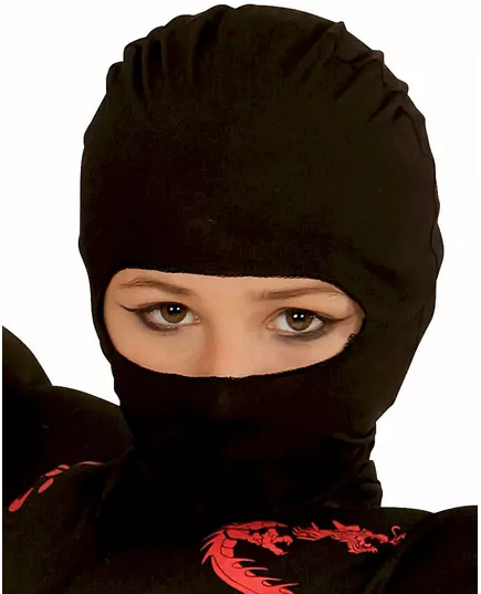 Zwarte ninja kap voor kinderen