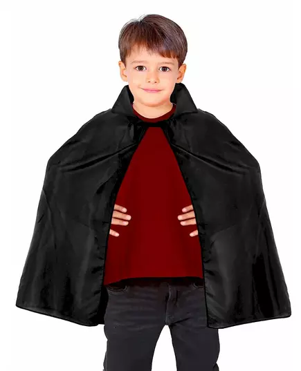 Zwarte cape kind 60 cm