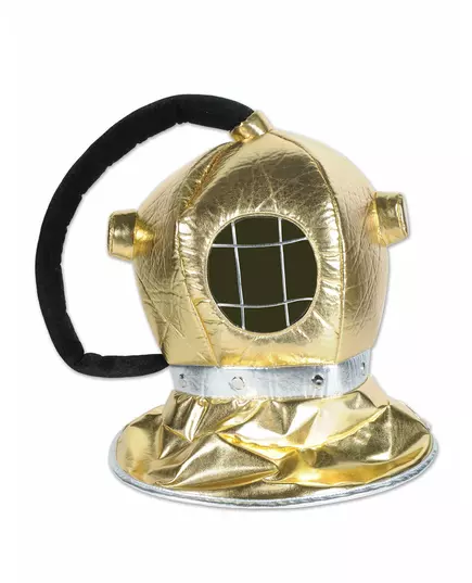 Casque de plongeur en tissu doré