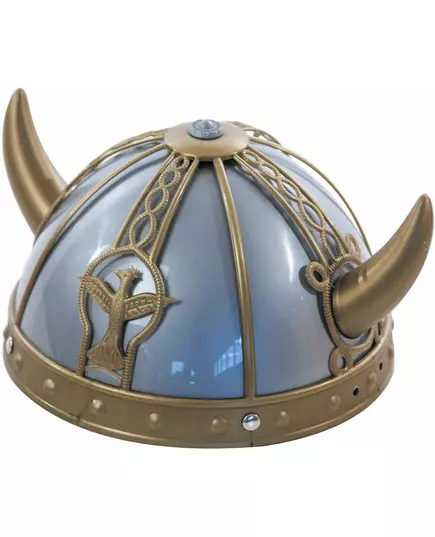 Blauw met gouden vikingshelm kinderen