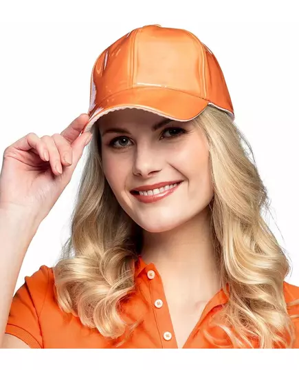 Casquette holographique orange adulte